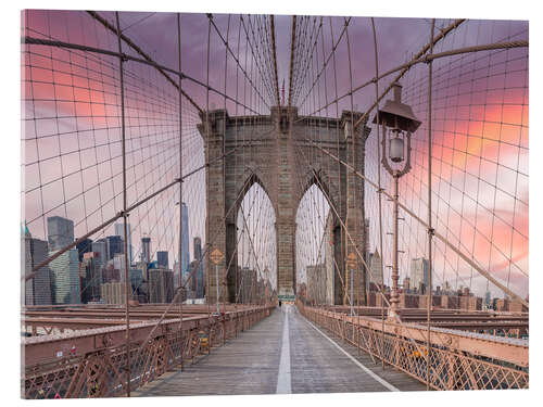 Acrylic print Brooklyn Bridge Skyline