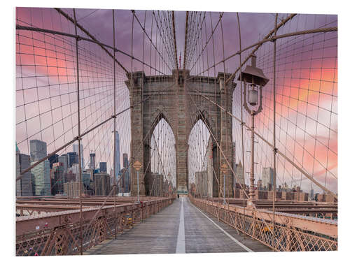 Foam board print Brooklyn Bridge Skyline