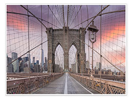 Wandbild  Brooklyn Bridge Skyline - Assaf Frank