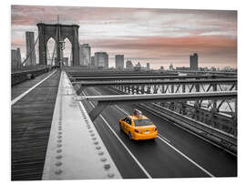 Tableau en PVC Cab on the Brooklyn Bridge