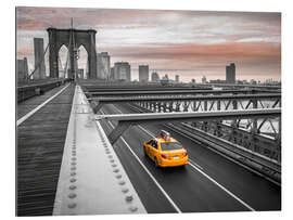 Gallery print Cab on the Brooklyn Bridge