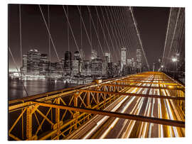 Aluminium print Across the Brooklyn Bridge