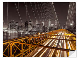 Selvklæbende plakat Brooklyn Bridge