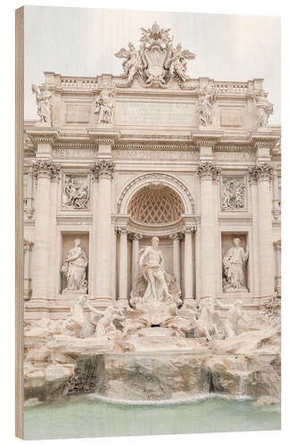 Tableau en bois The Trevi Fountain