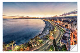 Selvklebende plakat The City of Nice