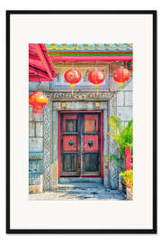 Gerahmter Kunstdruck Chinesische Architektur