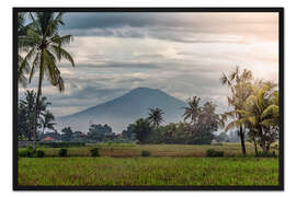 Gerahmter Kunstdruck Landschaft von Bali