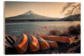 Wood print Lake In Japan - Manjik Pictures