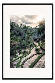 Gerahmter Kunstdruck Landschaft von Ubud