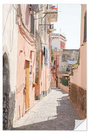 Selvklebende plakat Procida Island Streets, Italy