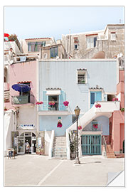 Muursticker Procida Island Houses, Italy