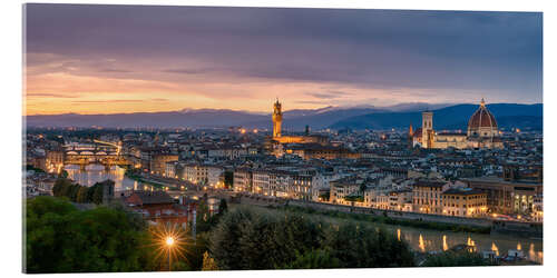 Acrylic print Evening over Florence