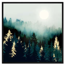 Gerahmter Kunstdruck Waldglühen