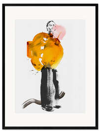 Kunsttryk i ramme Fashion collage ochre