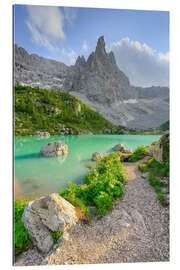 Gallery print Sorapis lake in den Dolomiten