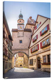 Canvas print Medieval gate in Rothenburg ob der Tauber