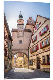 Hartschaumbild Mittelalterliches Tor in Rothenburg ob der Tauber