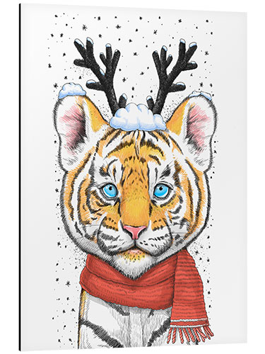 Tableau en aluminium Christmas tiger