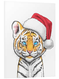 Foam board print Tiger in a hat