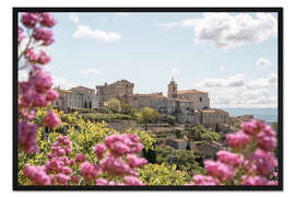 Gerahmter Kunstdruck Dorf Gordes in der Provence, Frankreich