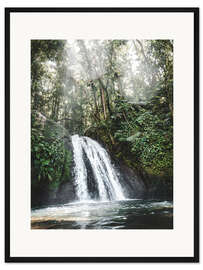 Gerahmter Kunstdruck Karibischer Wasserfall