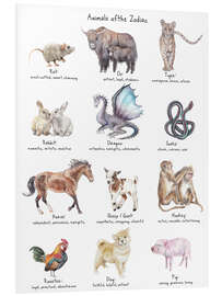 Foam board print Animals of the Zodiac