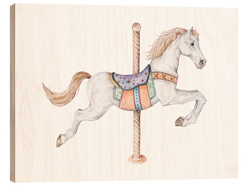 Wood print Carousel Horse