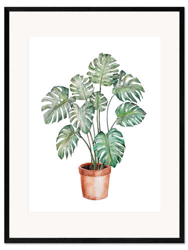 Impresión de arte enmarcada Modern Monstera Plant