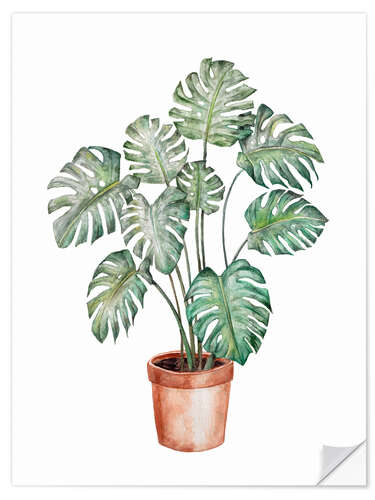 Autocolante decorativo Modern Monstera Plant