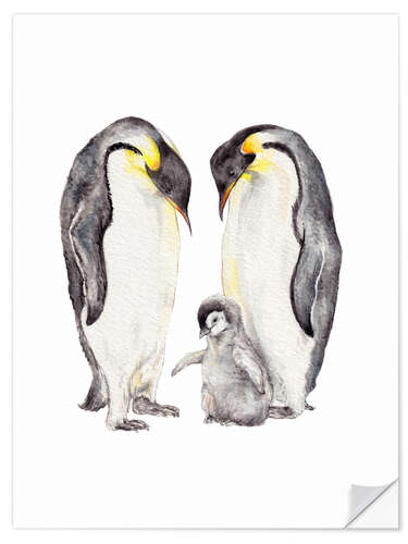 Sticker mural Penguin Family