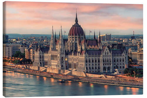 Obraz na płótnie Hungarian Parliament sunset