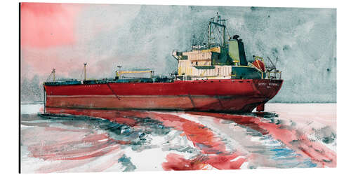 Aluminiumsbilde Red tanker