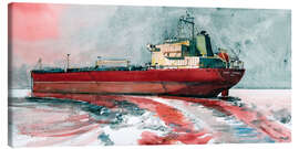 Canvas print Red tanker