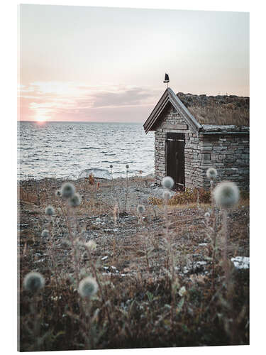 Acrylic print Stone Cabin