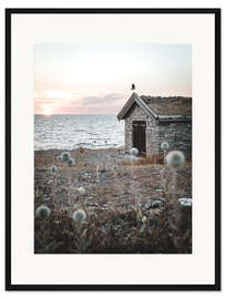 Gerahmter Kunstdruck Steinhütte