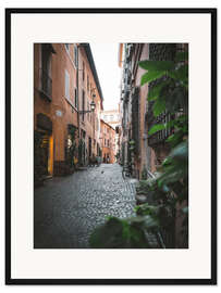 Gerahmter Kunstdruck Gasse in Rom