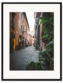 Impresión de arte enmarcada Alley in Rome