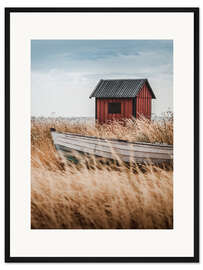 Gerahmter Kunstdruck Rote Kabine