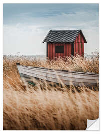 Naklejka na ścianę Red cabin