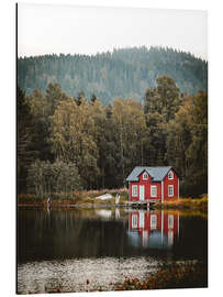 Magnettafel Hütte am See