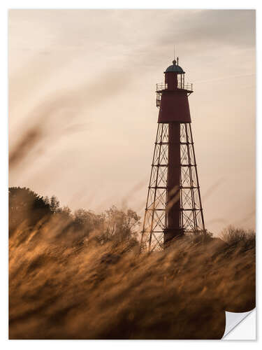 Selvklebende plakat Kapelludden lighthouse