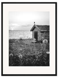 Gerahmter Kunstdruck Steinhütte