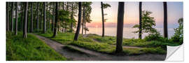 Selvklebende plakat Sunrise in the Jasmund National Park on Rügen