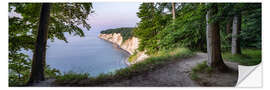 Selvklebende plakat Chalk cliffs in the Jasmund National Park on Ruegen