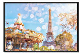 Gerahmter Kunstdruck Liebe ist in der Luft