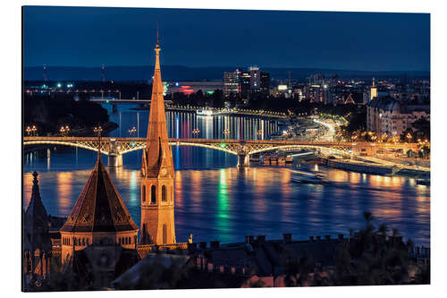 Tableau en aluminium Budapest by night