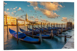 Aluminium print Gondolas in Venice