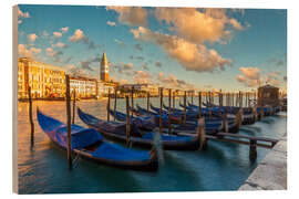 Obraz na drewnie Gondolas in Venice