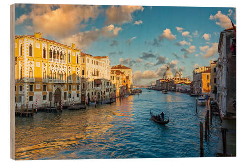 Holzbild Canal Grande in Venedig