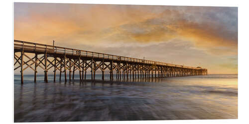 Tableau en PVC Beach Pier at sunrise